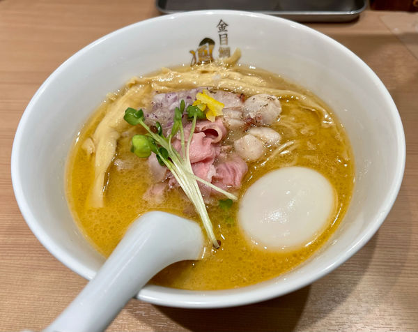 「味玉金目鯛らぁ麺〜濃厚白湯仕立て〜（限定）」@らぁ麺 鳳仙花の写真