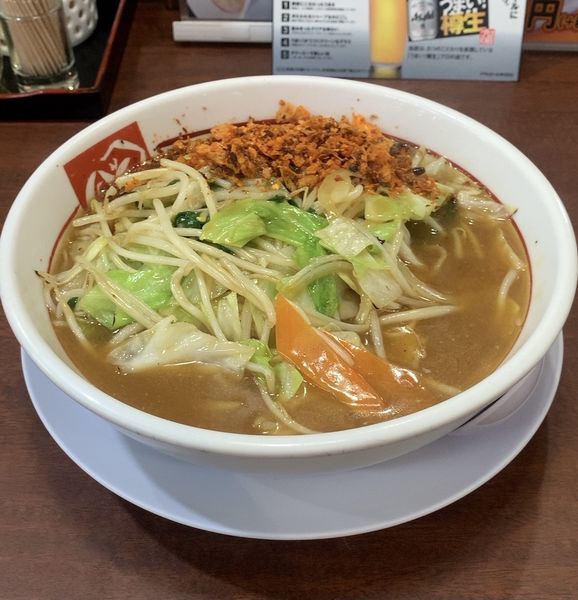 「とろーりスープの野菜醤油 やみつきスパイス」@ラーメンばんだいの写真