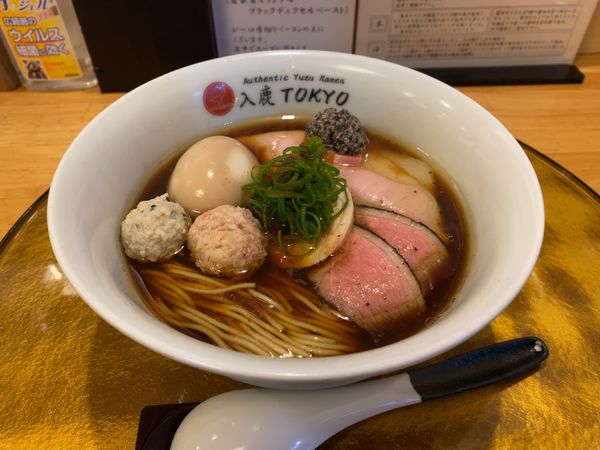 「ポルチーニ醤油らぁ麺 900円＋特製400円」@入鹿（IRUCA）-Tokyo-の写真