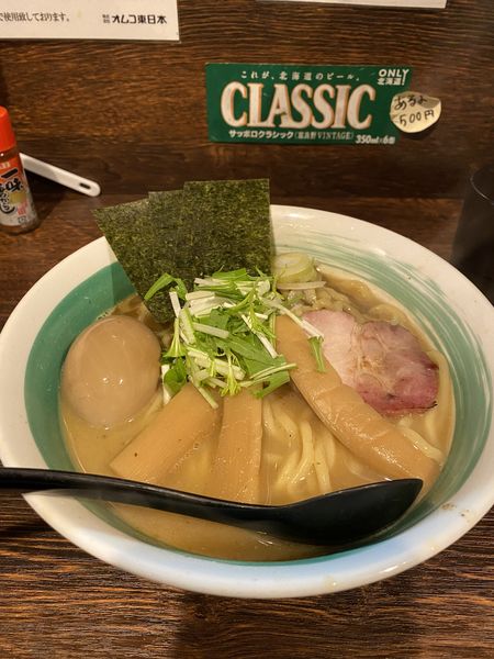 「味玉らぁめん ぶたごはん」@自家製麺 麺屋 利八の写真