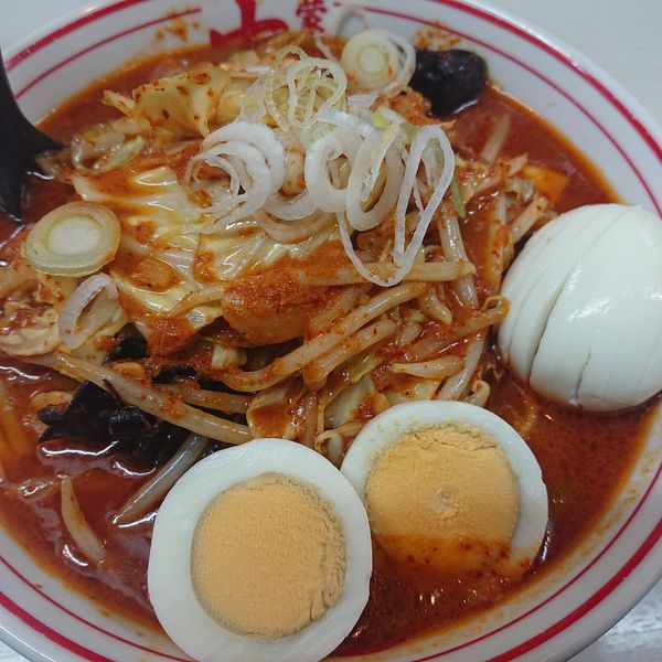 「北極やさいシャキシャキ950円、茹で70円、クーポンライス」@蒙古タンメン 中本 目黒店の写真