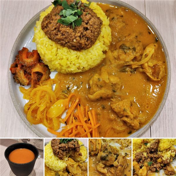 「チキン＆キーマカレー　1000円」@スパイスパレットの写真