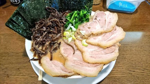 「チャーシューメン(麺硬･味濃)+キクラゲ･海苔(クーポン)」@うまいヨ ゆうちゃんラーメンの写真