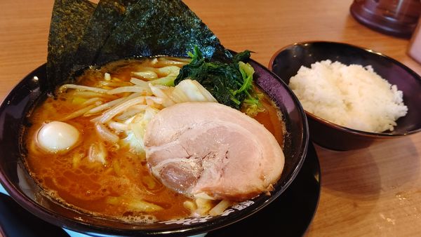 「味噌ラーメン&ライス」@町田商店 柴田バイパス店の写真