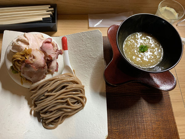 「濃香つけ蕎麦200g 肉増し　鶏増し」@芛堂寺の写真