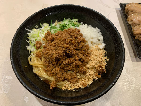 「担々混ぜそば　辛豚挽肉」@七福軒の写真