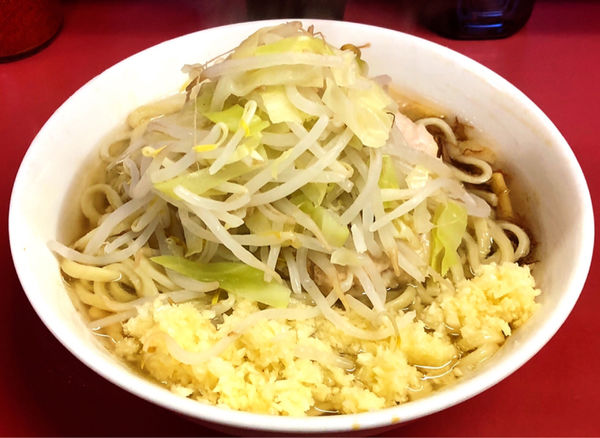 「【裏ヒバジ】楓サンデー　少なめ(ニンニク多め.ヤサイ)」@ラーメン二郎 ひばりヶ丘駅前店の写真