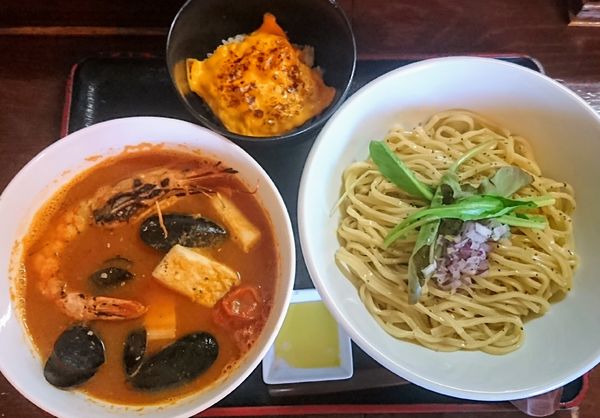 「【限定】ペスカトーレ風つけ麺 ￥970」@和風らーめん 凪の写真