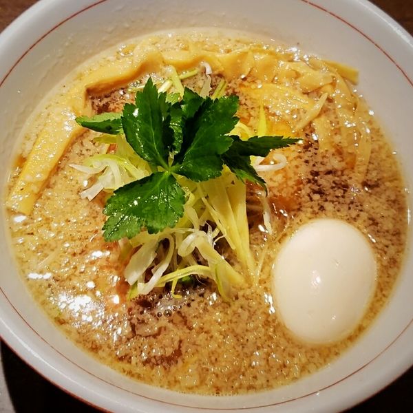 「背脂地鶏中華そば（醤油味・手もみ麺）８３０円」@麺や 虎徹の写真