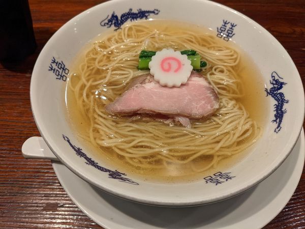 「中華そば850円　肉ワンタン120円」@中華蕎麦にし乃の写真