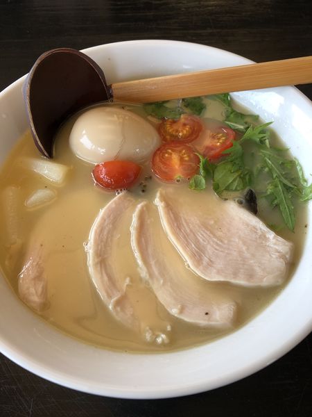 「稲庭中華そば780円➕煮玉子100円」@鶏そばや 竜神洞の写真