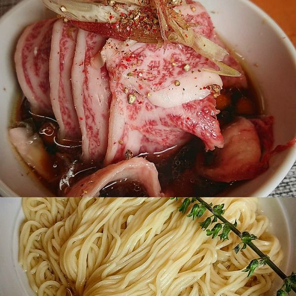 「鰤大根と黒毛和牛A5のつけ麺」@柴崎亭の写真