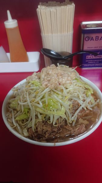 「大豚  野菜  ニンニク  アブラ」@ラーメン二郎 中山駅前店の写真