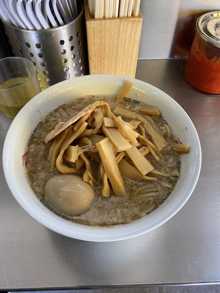 「メンマラーメン+味付玉子」@ホープ軒 千駄ヶ谷本店の写真