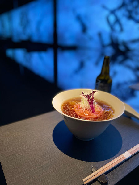 「ヴィーガンラーメン醤油＋強羅ビール琥珀2,200円」@Vegan Ramen UZU KYOTOの写真