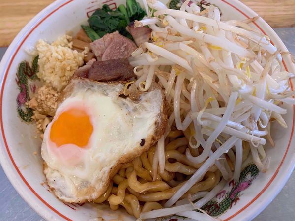 「汁なし中盛り」@つけ麺・汁なし専門店 R 中村店の写真