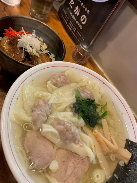 「塩ワンタン麺　チャーシュー丼」@佐野ラーメン たかのの写真