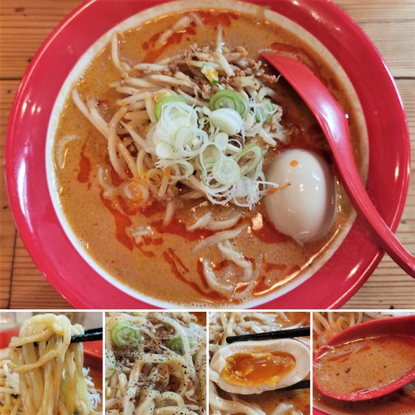 「特製担々麺＋味玉＝850円」@手打ち極太麺 ジョニーの味噌の写真