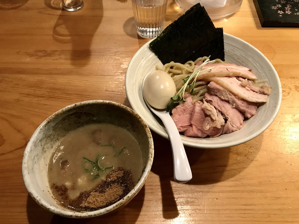 「アサヒプレミアム熟撰 ＋純米吟醸ささら→ 特製濃厚魚介つけ麺」@KEN軒の写真