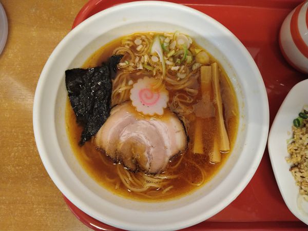 「正油らーめん＋獄辛弐倍（チャーハンランチ）」@らーめん我礫の写真