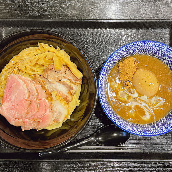 「特製濃厚魚介つけめん＋カレ変ライス」@麺屋 中川會 錦糸町店の写真