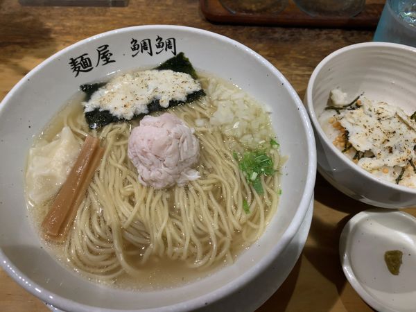 「真鯛白湯らーめん（塩）（茶漬けセット）」@麺屋 鯛鯛の写真