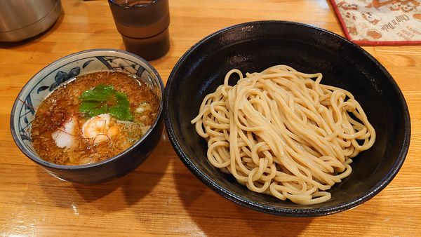 「【限定】海老味噌つけそば（並）900円+低温チャー丼350円」@麺屋 ひな多の写真