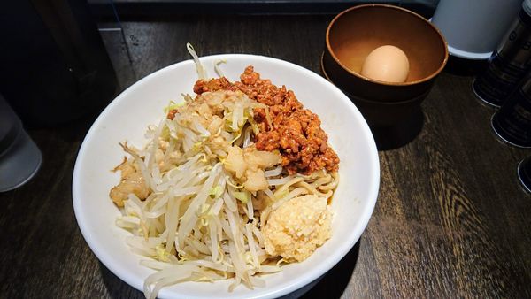 「【限定】キーマカレーまぜそば(ヤサイ少なめ･ニンニク)」@豚仙人 藤沢店の写真