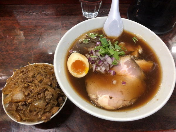 「こく醤油 + 春雨ごはん」@鶏こく中華 すず喜の写真