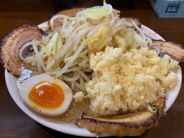 「月輝ラーメン　大盛　ニンニクマシ」@麺屋 月輝の写真