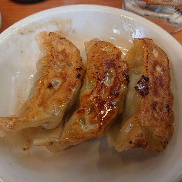 「黒酢しょうゆ冷やし麺550円大盛、3個餃子130円他」@日高屋 西船橋北口店の写真