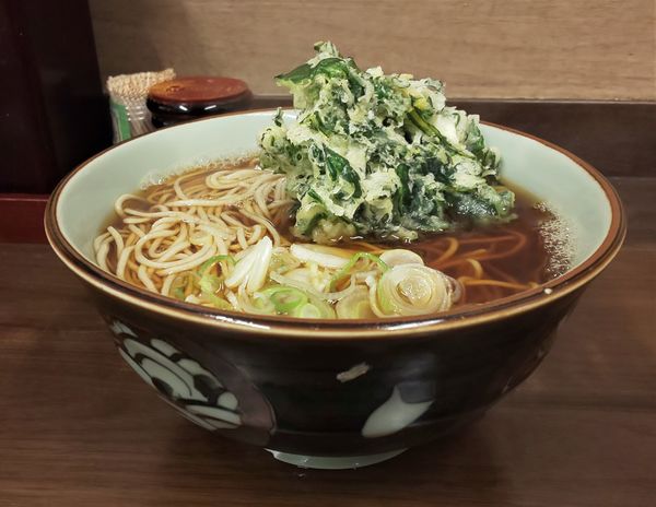 「春菊天そば」@船堀そば 文殊の写真
