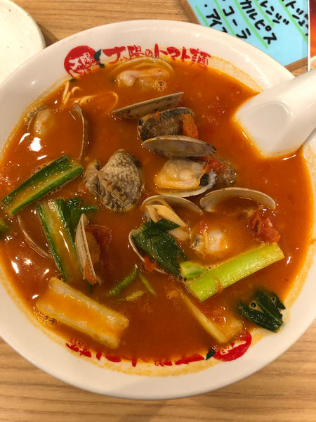 「太陽のボンゴレ麺＋替玉」@太陽のトマト麺 荻窪店の写真