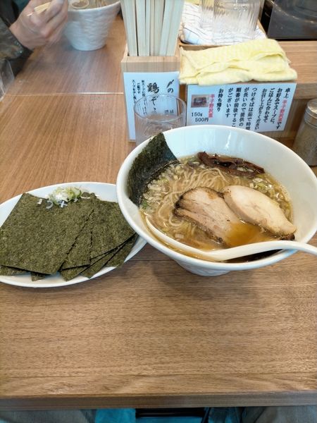「中華そば＋のりトッピング」@下町中華そば すずめ食堂の写真