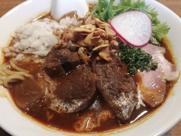 「（限定）牛たんシチューラーメン八丁味噌仕立て¥990」@寿製麺よしかわ 川越店の写真