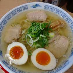 会津山塩物語+味玉+瓶ビール