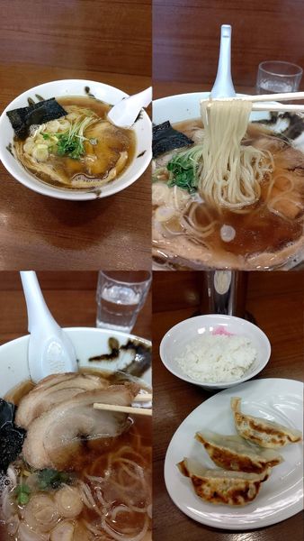 「『らーめん(醤油)+餃子3個セット(¥720+260)』」@自家製麺☆宇都宮餃子 こむさしの写真