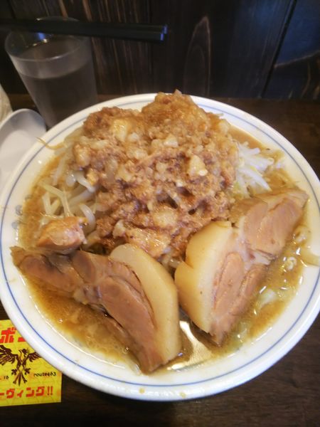 「ラーメン ヤサイ、アブラ、コイメ」@らーめん梵's 埼大前本店の写真