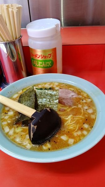 「辛玉葱ラーメン」@ラーメンショップ 川崎水沢店の写真