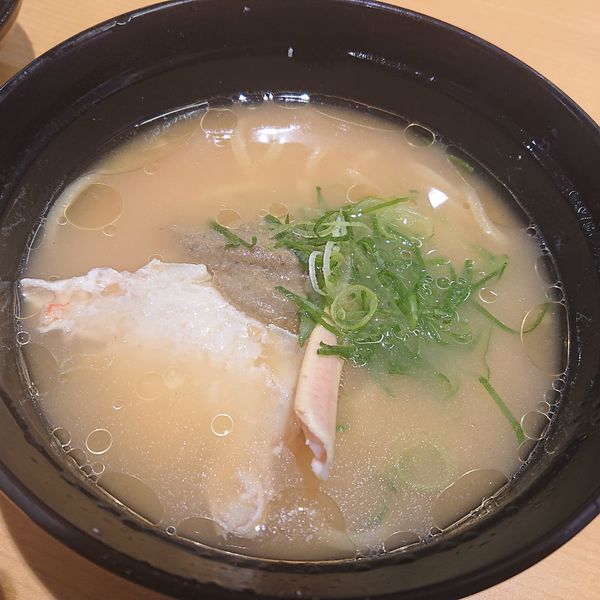「新味!濃厚かに味噌ラーメン418円他」@スシロー イオン市川妙典店の写真