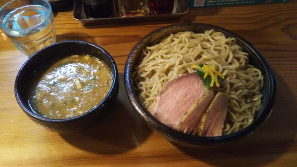「鴨白湯つけそば大盛」@はりけんラーメン 南店の写真
