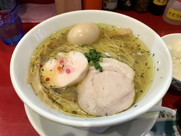 「青森産ニンニクの汐そば 麺大盛 ＋ ライス（ランチサービス）」@Noodles Kitchen GUNNERS 大門浜松町店の写真