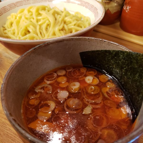 「辛味ダブルつけ麺中あつもり」@つけ麺屋 やすべえ 赤坂店の写真