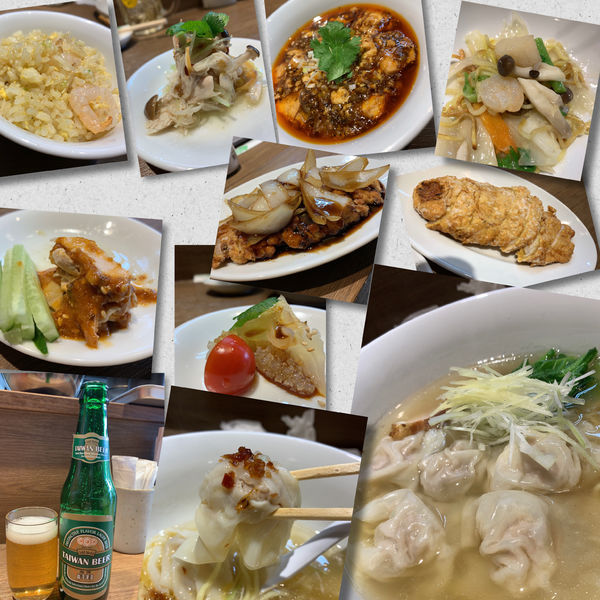 「帆立の雲呑麺XO醤付き（ハーフ）他」@雲呑麺のお店 おんわの写真