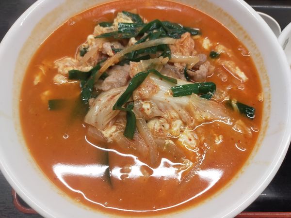 「チゲ味噌ラーメン」@日高屋 池袋東口駅前店の写真