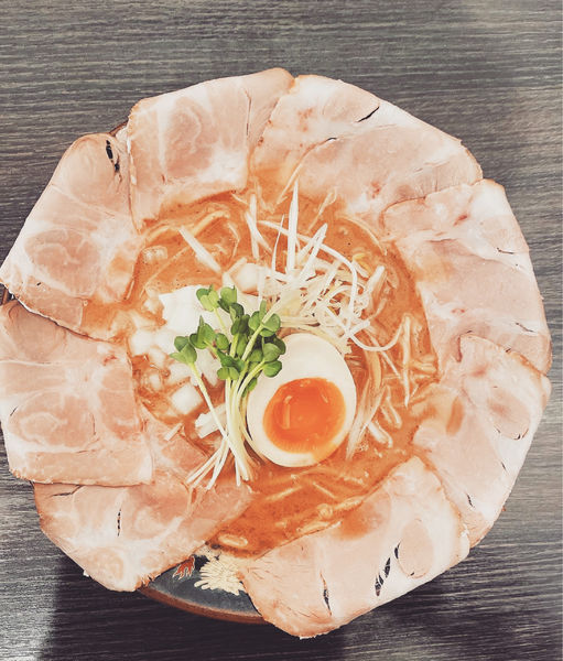 「魚豚骨ラーメン　チャーシュー増し」@魚と豚と黒三兵 御徒町店の写真