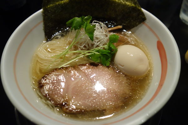 「ゆずそば(塩)+味玉」@麺坊 炗の写真