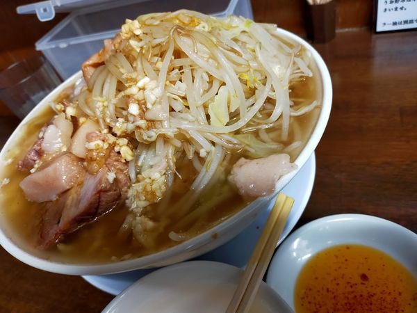 「大・生卵（麺硬め・全部）」@らーめん玄の写真