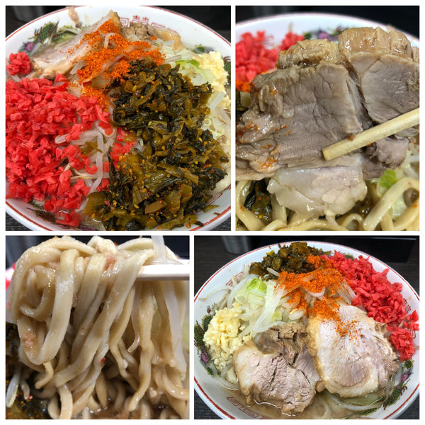 「小ラーメン750円 紅生姜50円 高菜50円ニンニク」@ラーメン二郎 川越店の写真