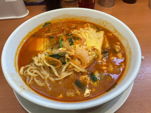 「【期間限定】チゲ味噌ラーメン640円」@日高屋 土浦西口店の写真